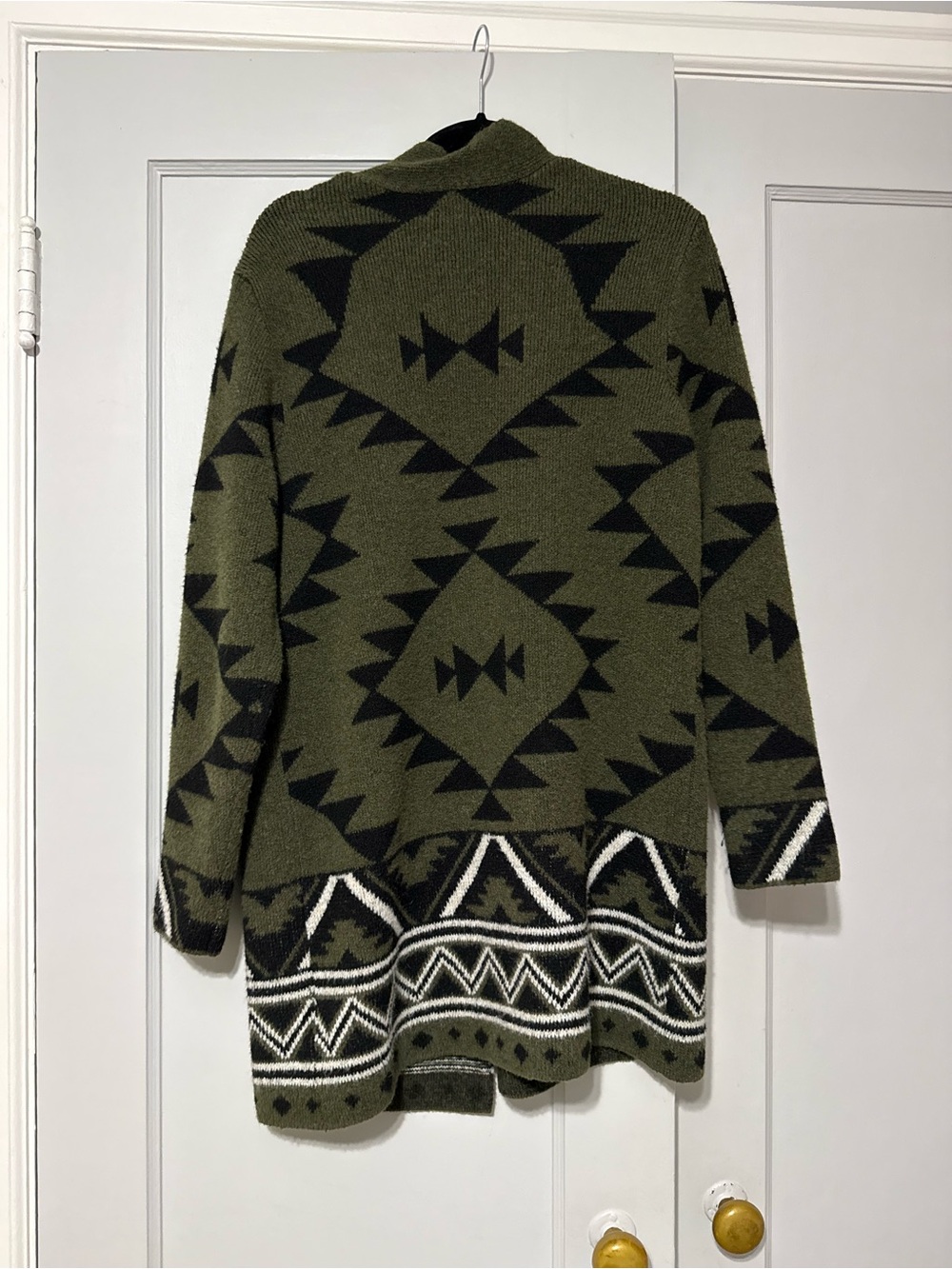 FRYE Olive & Black Knit Cardigan - Picture 2 of 3